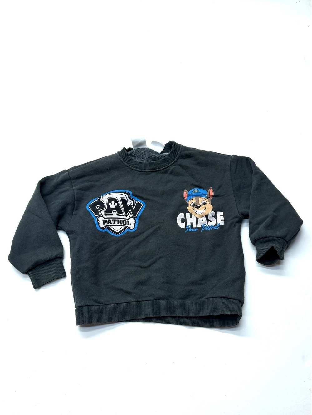 Zara Paw Patrol Chase Keep Ready Toddler Pullover Dog Sweatshirt Gray Boys